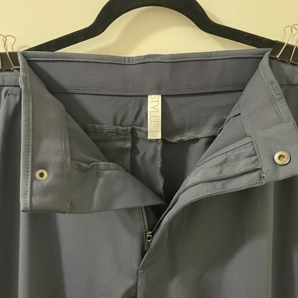 Stylus men's size 36 x 34 grey stretch Performance Golf style pants EUC